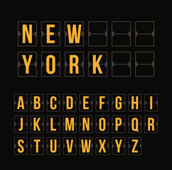 Outline scoreboard letters and symbols flat alphabet panel