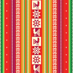 South american colourful fabric pattern