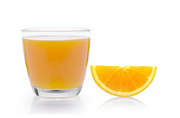 Orange juice. Isolated on white background