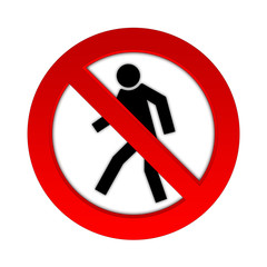 do not enter - no pedestrian