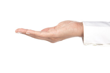 Woman hand with palm up