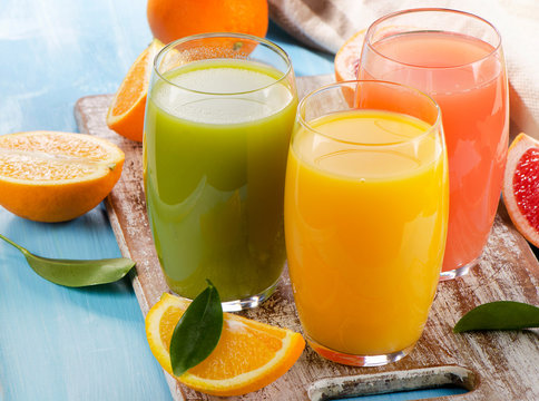 Citrus juice and fruits