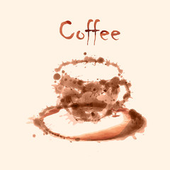 Watercolor coffee background
