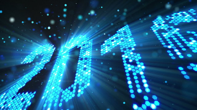 greeting new year 2015 blue. last 10 seconds are loop