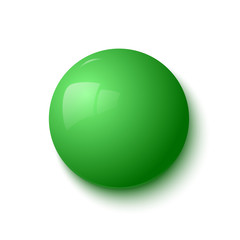 Green glossy button