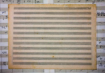 Blank Old Sheet Music on another sheet music