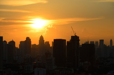 Fototapeta premium Silhouette of city