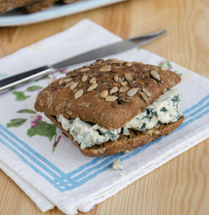 Sandwich with cheese Roquefort