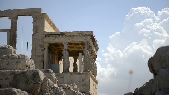 Erechtheion and caryatid, Acropolis, Athens, Greece