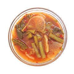mixed vegetable in sour soup made of tamarind paste