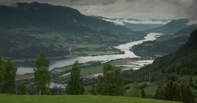 4K, Time Lapse of Oppland landscape, Norway