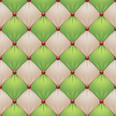 abstract red green Christmas sofa upholstery, seamless pattern, checkered quilt background