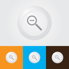 Magnifying glass Icon , Zoom out Symbol
