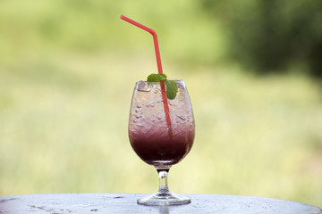 Strawberry soda juice