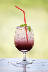 Strawberry soda juice