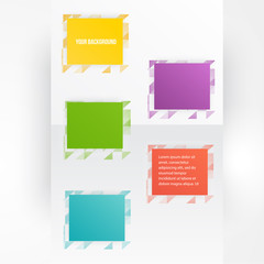 Fototapeta premium Vector paper template banner. White note