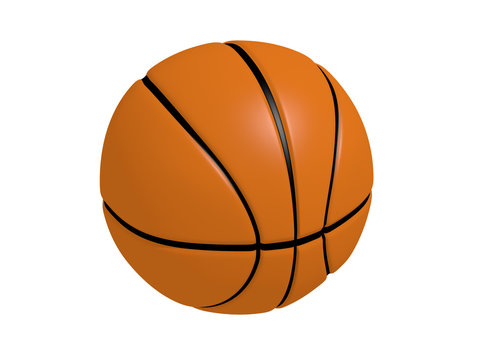 3d render illustration of Basketball