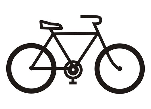 bicycle, black silhouette