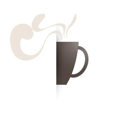 Fototapeta Abstract coffee cup