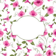 Luxurious color bindweed pattern.