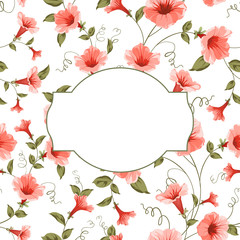 Luxurious color bindweed pattern.