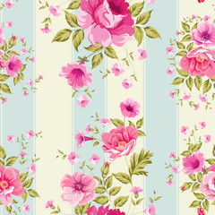 Fototapeta premium Roses, floral wallpaper