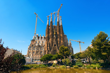 Sagrada Familia - Barcelona Spain - obrazy, fototapety, plakaty