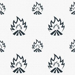 Fire flame sign icon. Heat symbol.