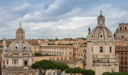 Fototapeta premium Rome, Italy. Aerial view of the ancient city