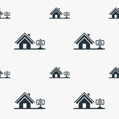 Home sign icon. House for sale. Broker symbol.