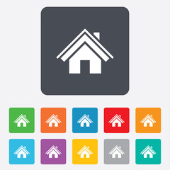 Home sign icon. Main page button. Navigation