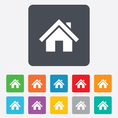 Home sign icon. Main page button. Navigation