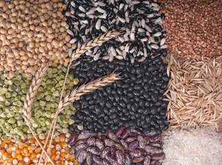 Gordijnen Cereal grains © aboikis