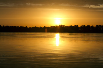 sunrise on the river