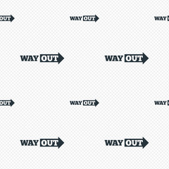 Way out right sign icon. Arrow symbol.