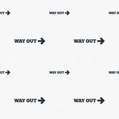 Way out right sign icon. Arrow symbol.