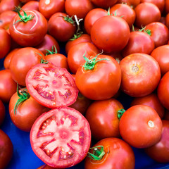 photo of  tomatoes. tomato background