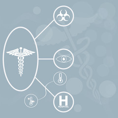Vector illustration of abstract medical background .