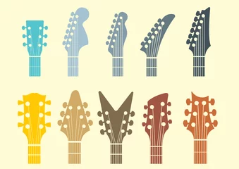 Zelfklevend Fotobehang vector icon Guitar headstocks © prapraiphong