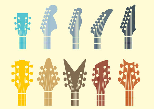 vector icon Guitar headstocks