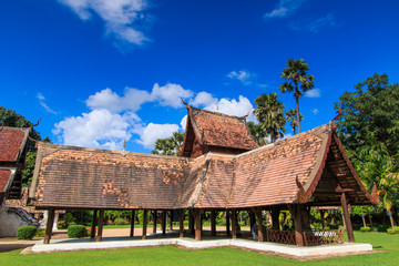 Old wooden church at Wat Lok Molee in Chiangmai of Thailand
