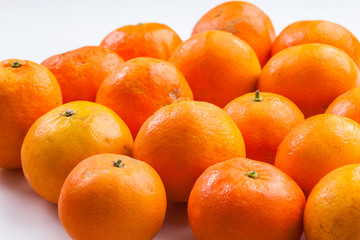 Tangerines isolated on white