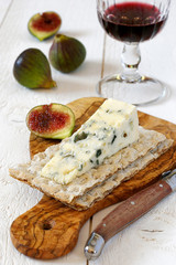 French blue cheese, red wine and ripe figs