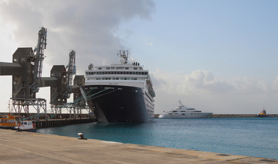Cruise liner in port. Bridgetown, Barbados