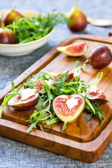 Fig with Goat cheese and Rocket salad