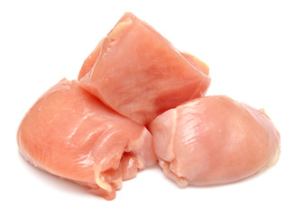 Raw chicken fillets