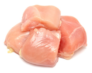 Raw chicken fillets