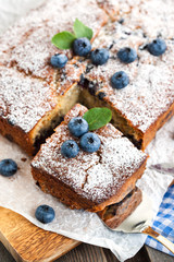 Homemade blueberry cake