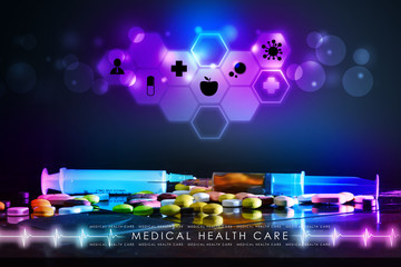 Obraz premium syringe and medicine