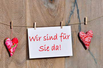 Wir sind für Sie da!